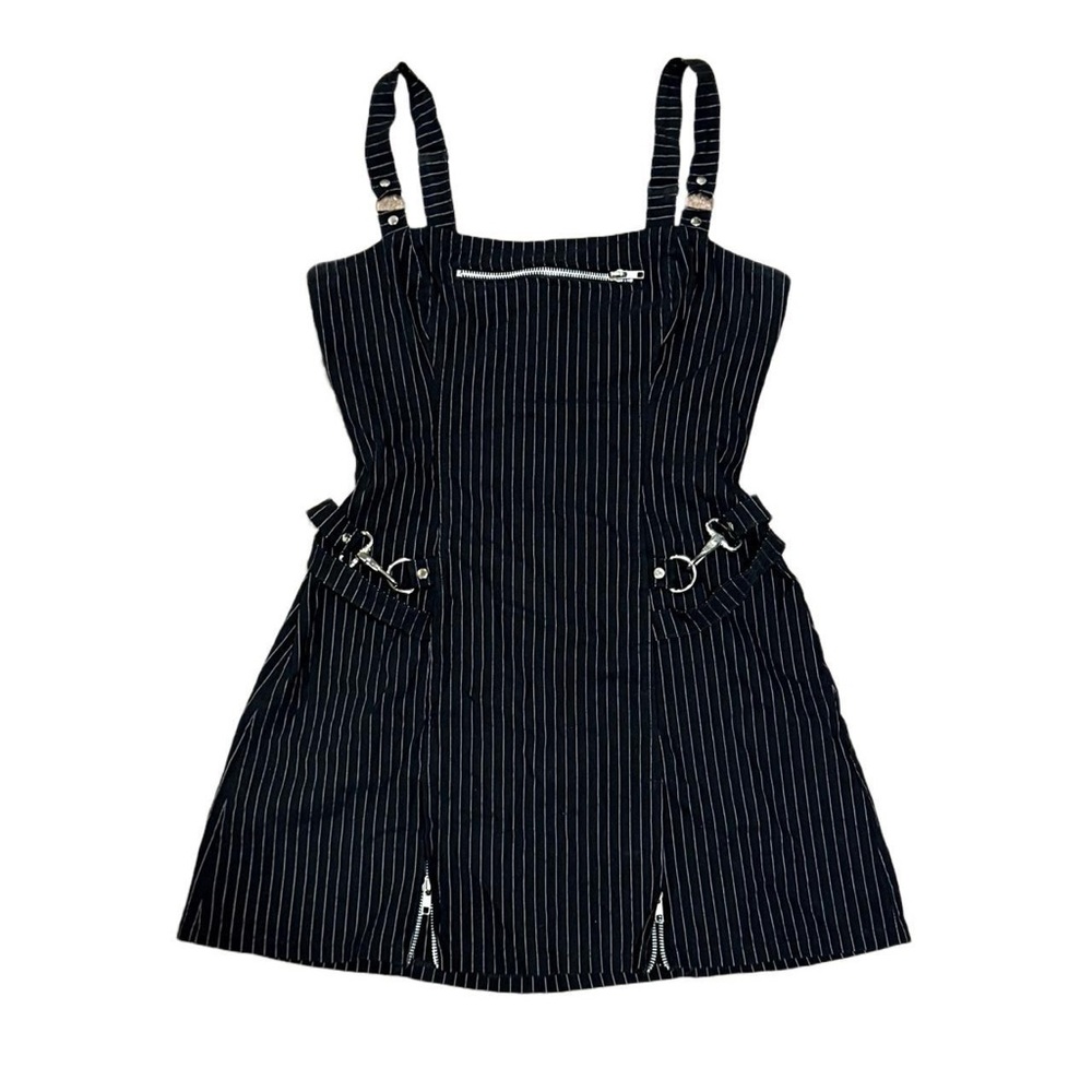 vintage rare lip service gangsta pranksta pinstriped mini dress
